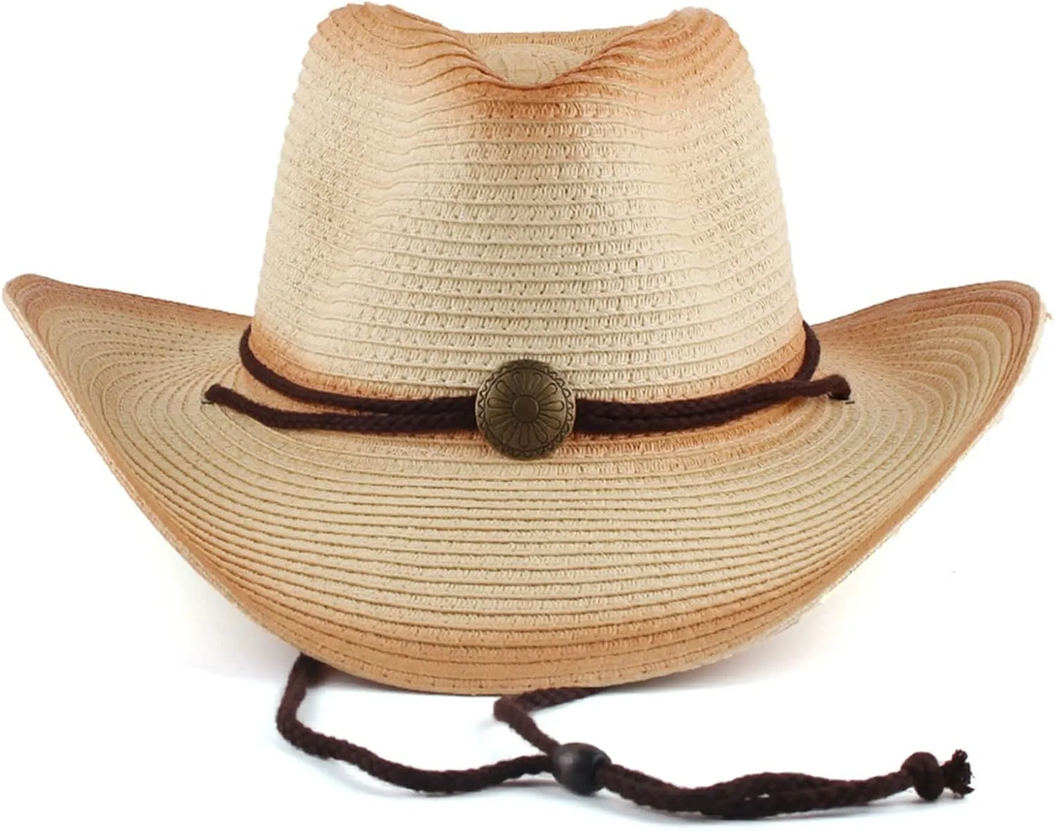 YOLAI Stra𝐰 Cowboy Cowgir𝐥 Hat for Men Women Shapeable Brim Sun Hat Western Hats for Fishing Beach Hiking