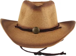 YOLAI Stra𝐰 Cowboy Cowgir𝐥 Hat for Men Women Shapeable Brim Sun Hat Western Hats for Fishing Beach Hiking