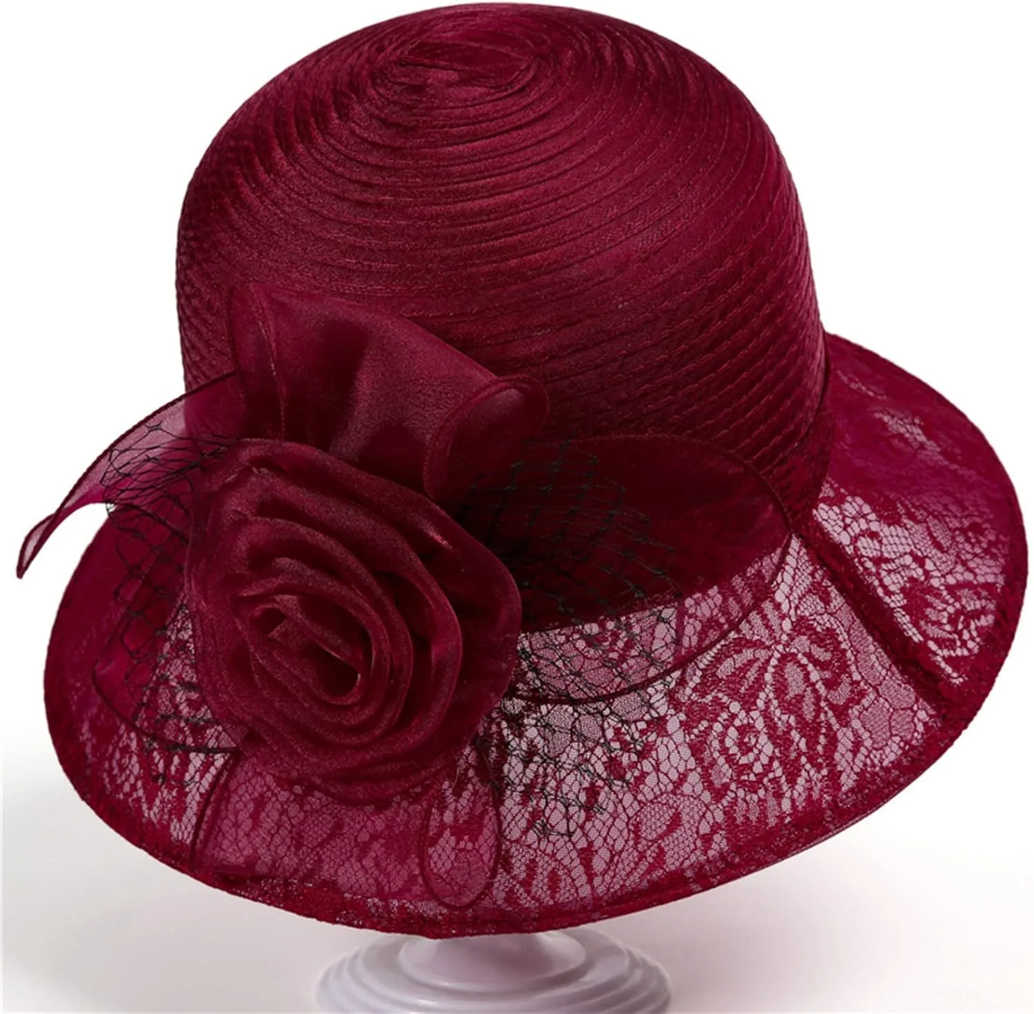 YOLAI Women's Classic Cloche Church Hat Fascinators Hat for Women Sunday Hats for Women