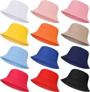 Zhanmai 24 Pack Bucket Hat for Women Summer Travel Beach Hats Packable Outdoor Fishing Hats Unisex Fisherman Cap Headwear for Men Women, Colorful